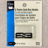 Black Metal Swim Suit Bra Hooks x 2 - Various Sizes