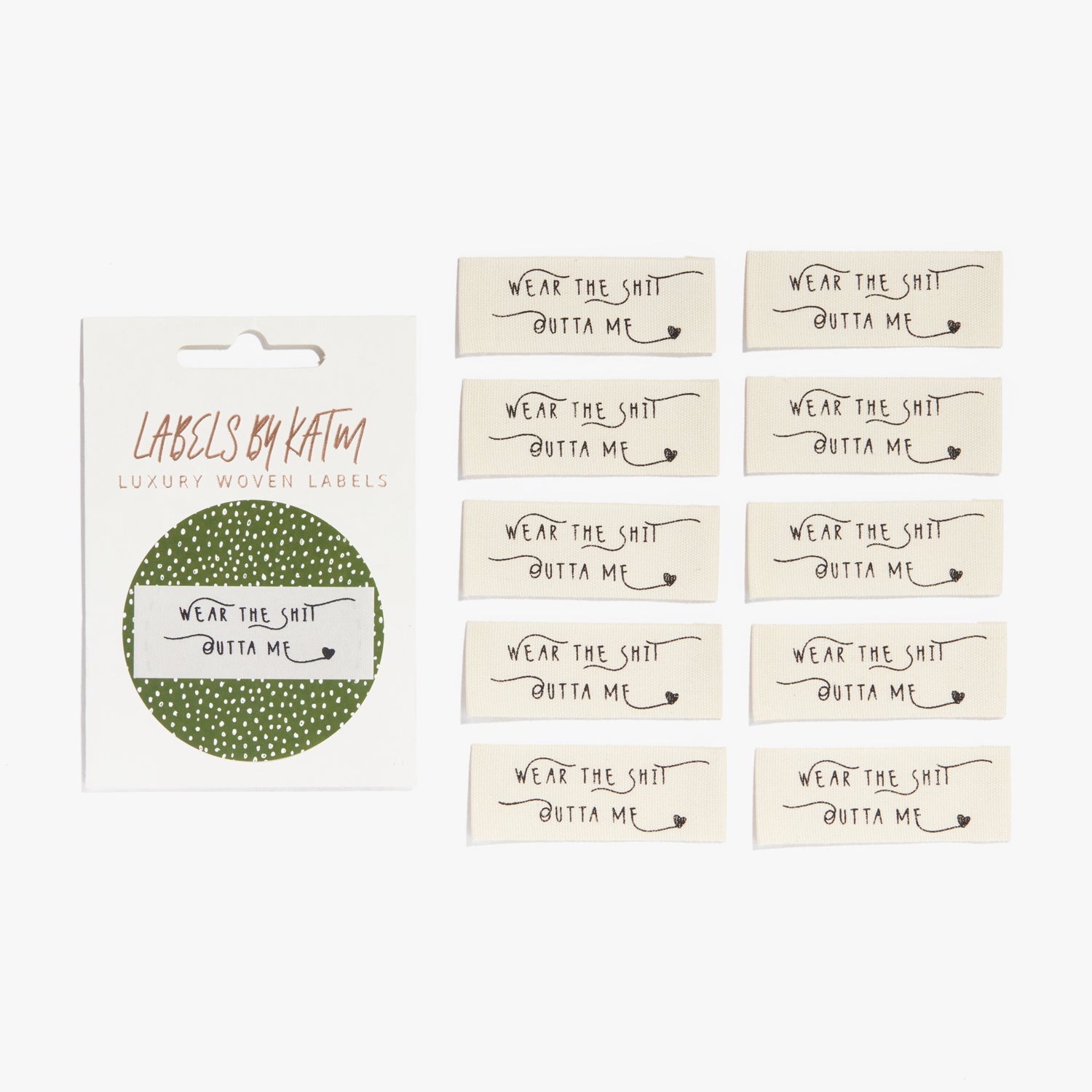 Wear The Shit outta Me' Cotton Labels by Kylie and the Machine - 10 p –  Sewing Kit Supply