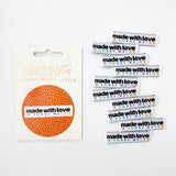 'made with love + swear words' Woven Labels by Kylie and the Machine - 10 pcs