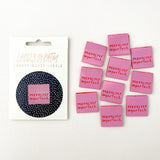 'PERFECTLY imperfect' Woven Labels by Kylie and the Machine - 10 pcs