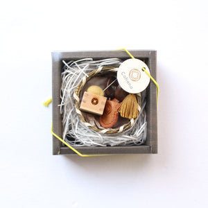 Mini Scissors & Pin Cushion Gift Set - Yellow