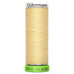Gütermann rPET Sew-all Thread (100% recycled) 100m #325 Creamy Yellow