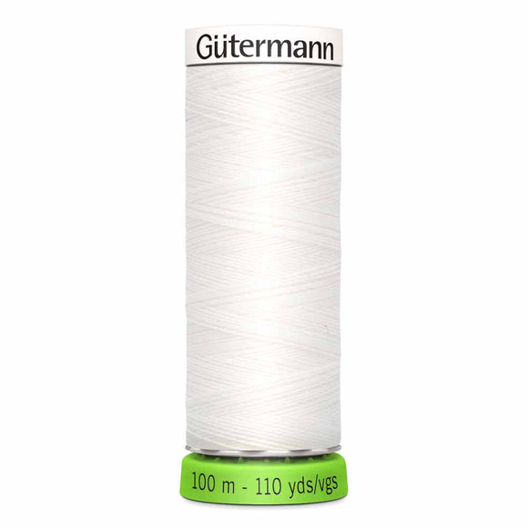 Gütermann rPET Sew-all Thread (100% recycled) 100m #800 White