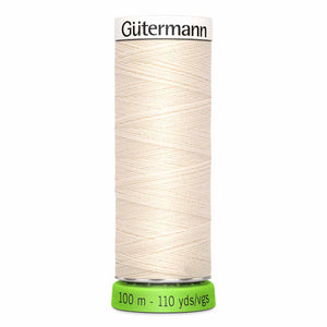Gütermann rPET Sew-all Thread (100% recycled) 100m #802 Eggshell
