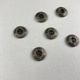 Textile Garden 3/8" Bronze Metal Buttons x 6