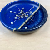 Handmade Ceramic Magnetic Pin Dish - Cobalt Blue