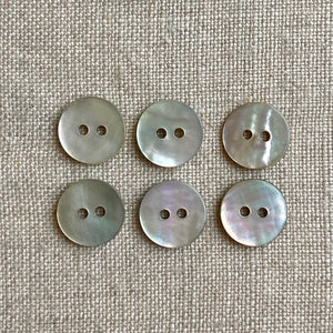 7/16" Natural Shell Buttons x 6