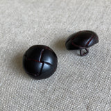 Real Leather Shank Buttons x 2 - Various Colors