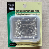 Long Pearlized Pins - 100 pcs