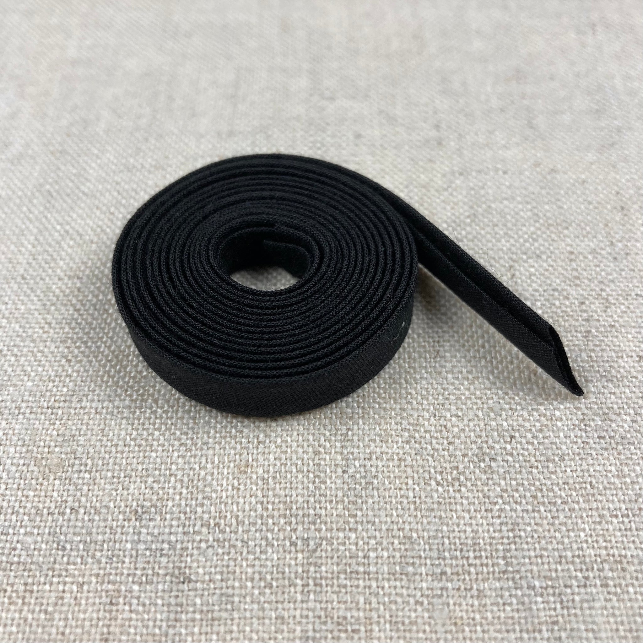 1/4 Black Double Fold Bias Tape