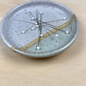Handmade Ceramic Magnetic Pin Dish - Fog