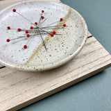 Handmade Ceramic Magnetic Pin Dish - White