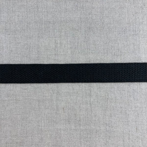Cotton Webbing Straps: Smoky Black - Various Widths - 1 meter
