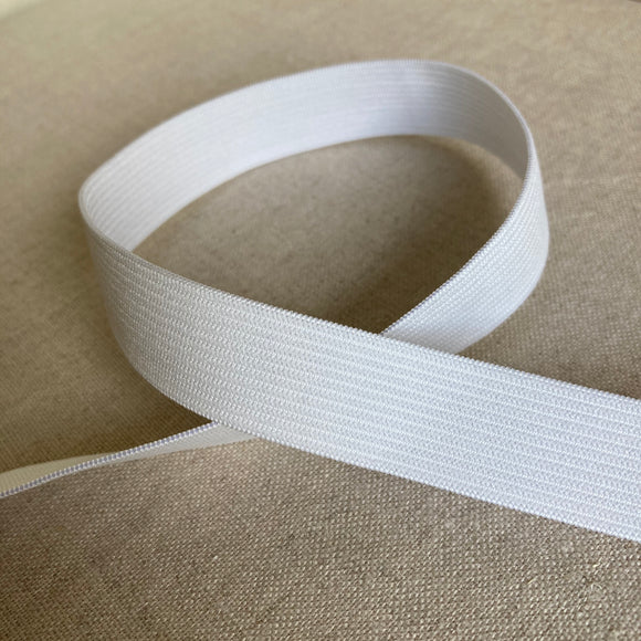 Knit Elastic: White - Various Widths - 1 meter