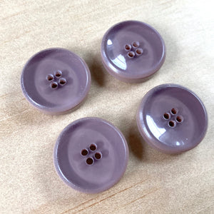 Textile Garden 7/8" Opaque Taupe Buttons with Clear Filling x 4