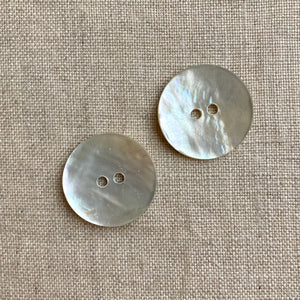 7/8" Natural Shell Buttons x 2