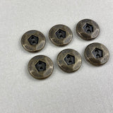 Textile Garden 3/8" Bronze Metal Buttons x 6