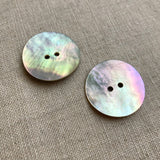 1" Natural Shell Buttons x 2