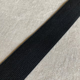 Knit Elastic: Black - Various Widths - 1 meter