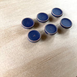 Textile Garden 1/2" Navy Blue Wood Shank Buttons x 6
