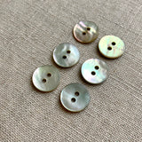 7/16" Natural Shell Buttons x 6