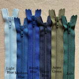 YKK Nylon Coil Dress Zipper - 11" Various Colors