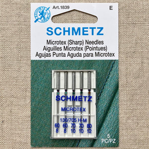 Schmetz Microtex Needles - 5 pcs - Assorted Sizes