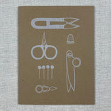 Sewing Tools Letterpress Greeting Cards