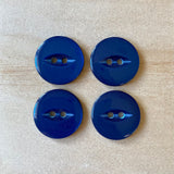 3/4" 2-Hole Royal Blue Fisheye Buttons x 4