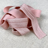 5/8" Fold Over Elastic: Blush Pink - 1 Meter