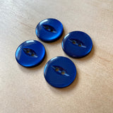 3/4" 2-Hole Royal Blue Fisheye Buttons x 4