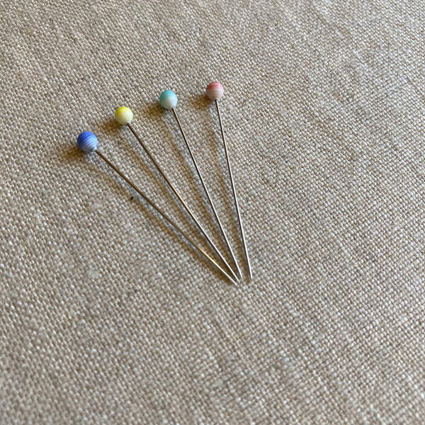 Marbled Glass Head Pins – Benzie Design