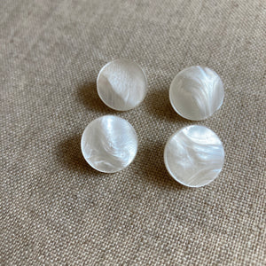 9/16" Iridescent White Blouse Buttons x 4