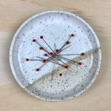 Handmade Ceramic Magnetic Pin Dish - White