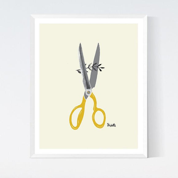 Scissors Art Print by Crafted Moon - Various Sizes