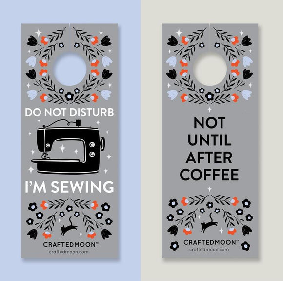 Sewing Room & Coffee Door Hangers by Crafted Moon