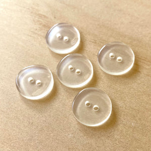 9/16" 2-Hole Transparent Buttons x 5
