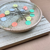 Handmade Ceramic Magnetic Pin Dish - Peach